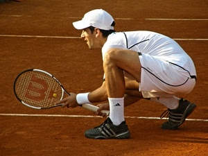 racchetta, tennis, sport, bianco, campo, terra, cappello, tennista, giocatore