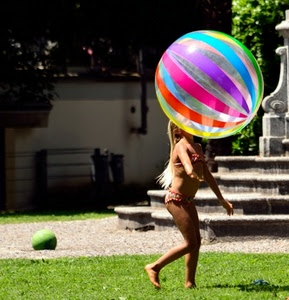 bambina, palla, prato, colori, verde, pallone, erba, giocare, ragazza, gioco