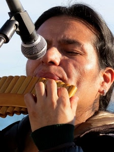 microfono, musicista, uomo, suonare, musica, strumento, flauto, suonatore, mano